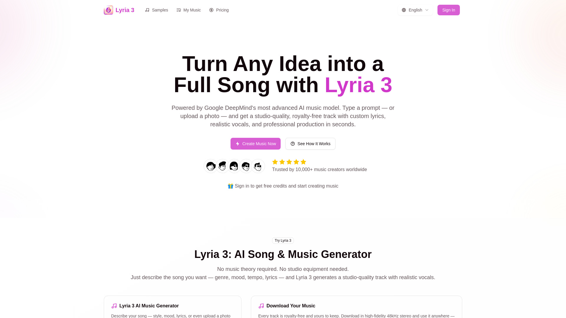 image of Lyria 3 Pro - AI Music Generator image of Lyria 3 Pro - AI Music Generator