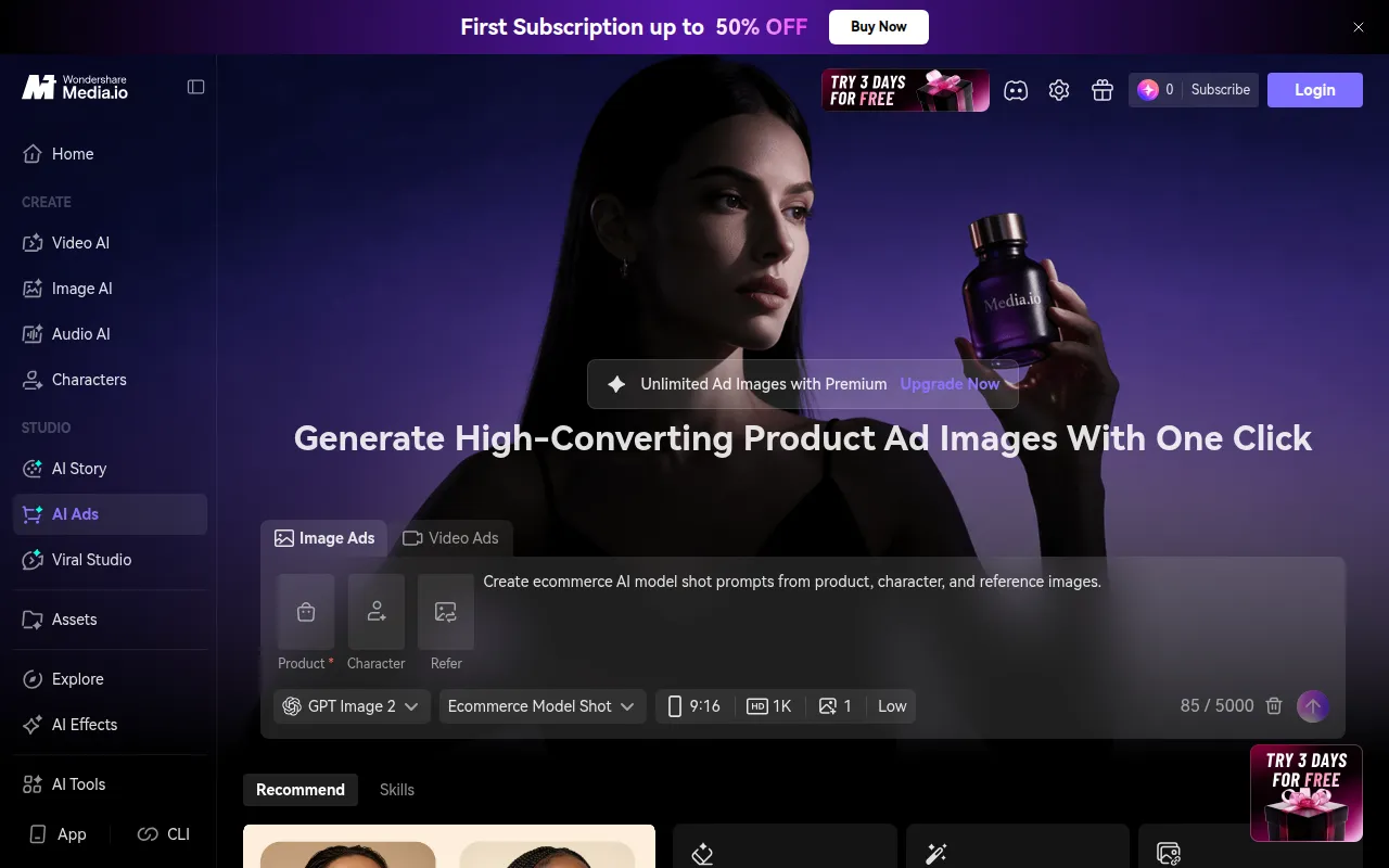 image of Media.io AI Ad Generator