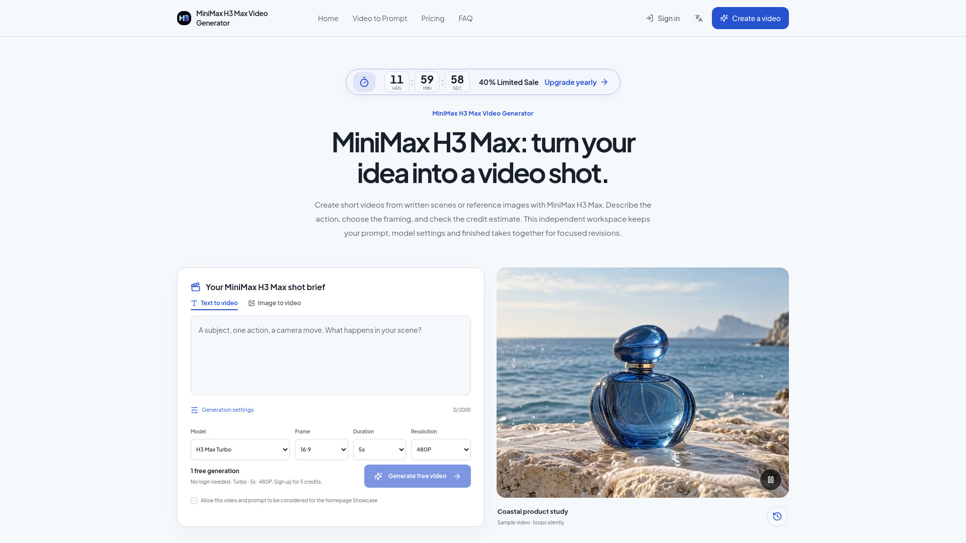 image of MiniMax H3 Max Video Generator