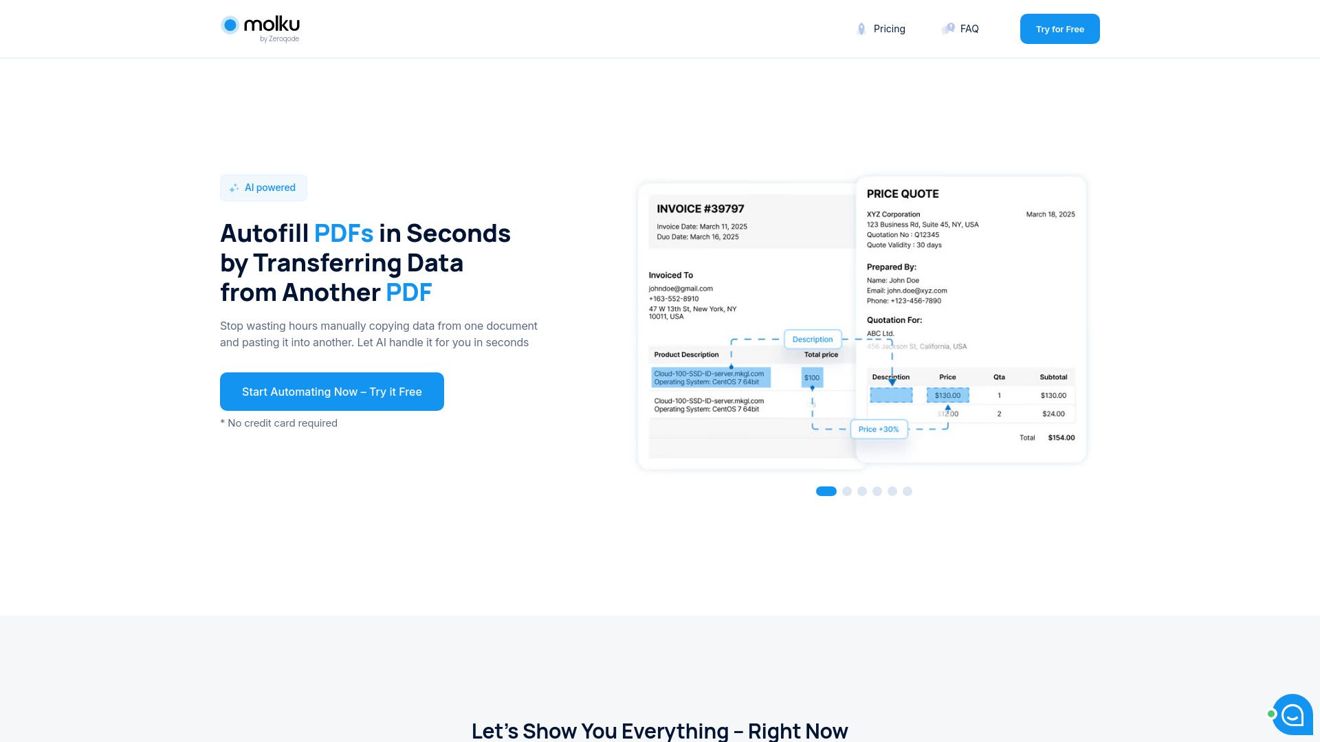 image of Molku Ai - Autofill PDFs in Seconds by Transferring Data from Another Docs