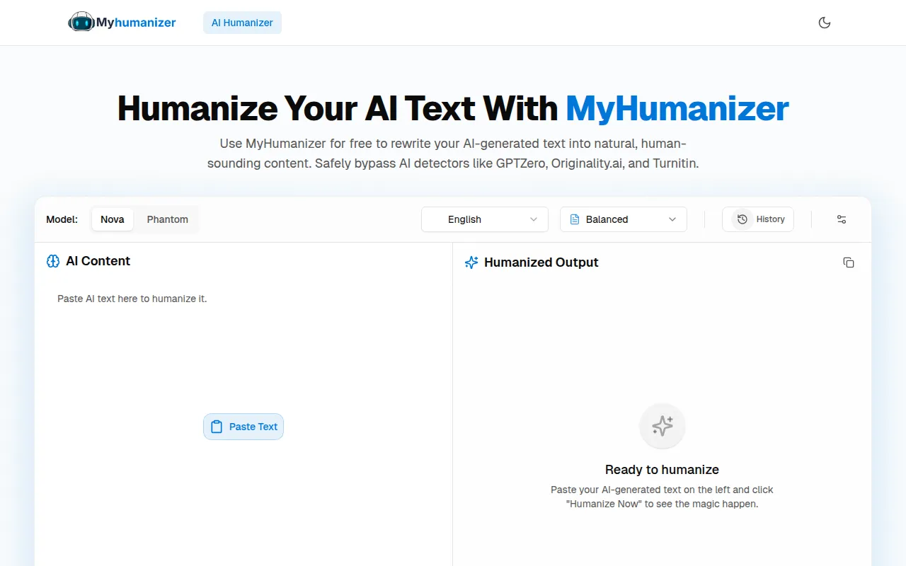 image of MyHumanizer - Humanize AI text