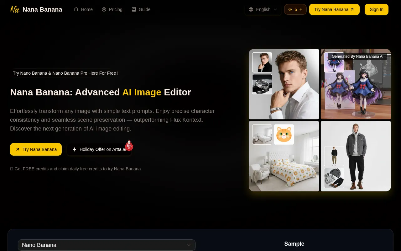 image of Nana Banana: Advanced AI Image Editor