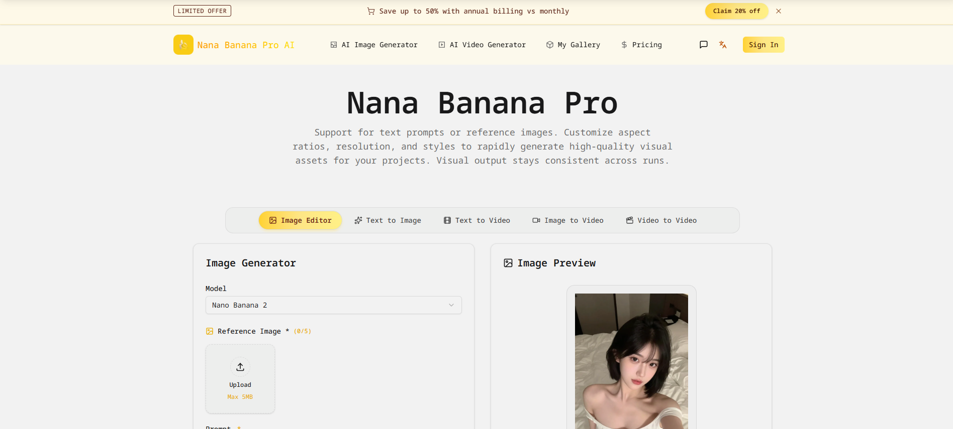 image of Nana Banana Pro AI