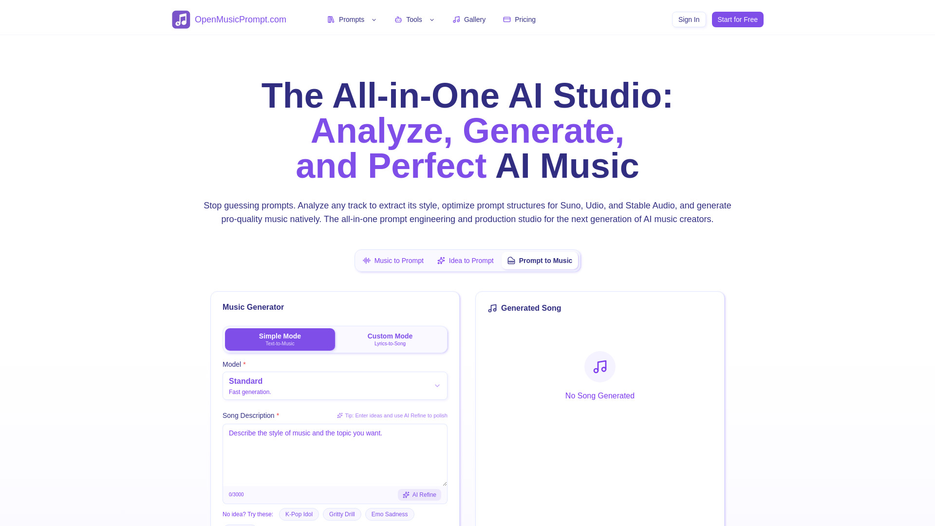 image of OpenMusicPrompt