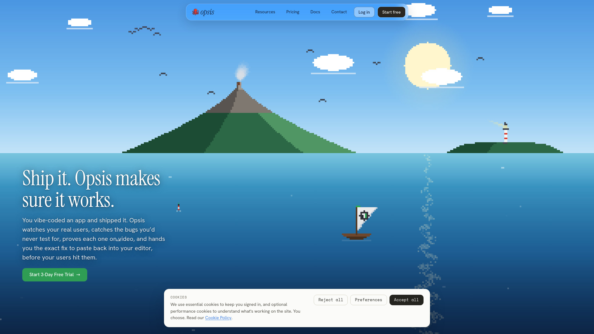 image of Opsis: AI QA & bug detection for vibe coders