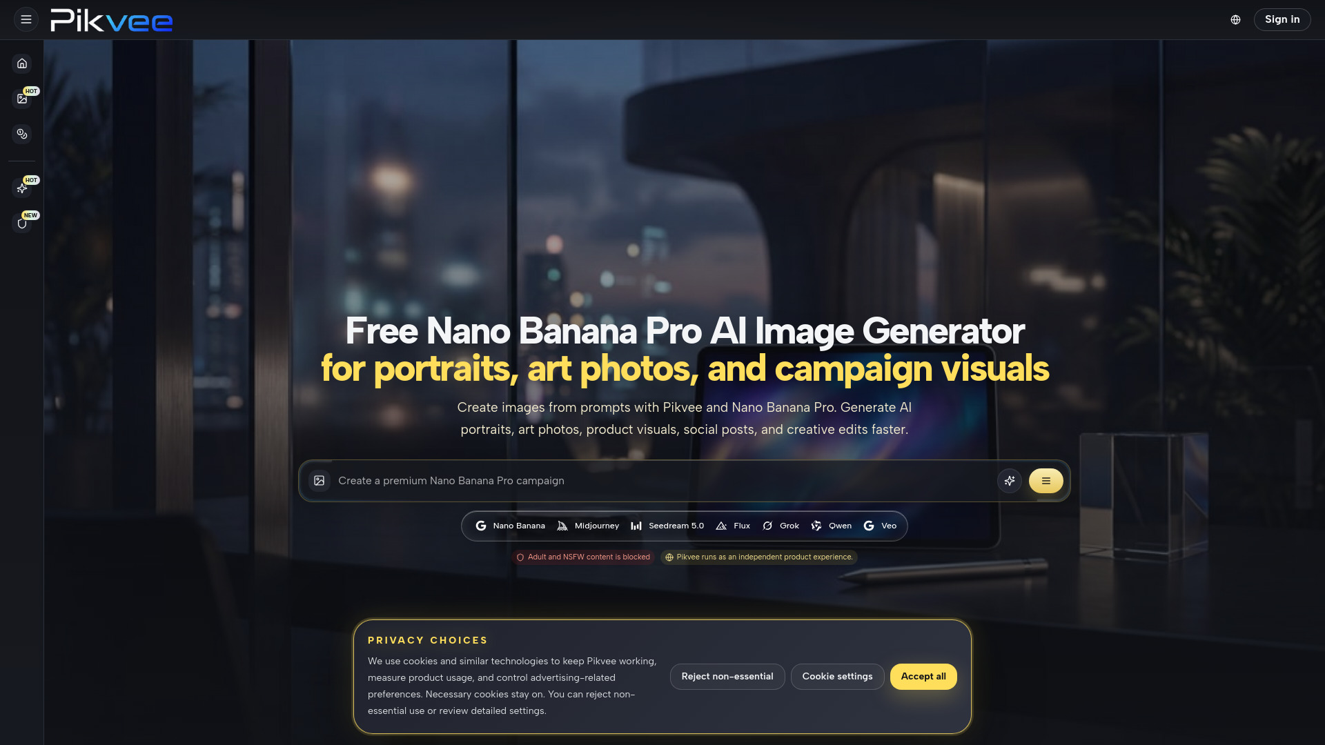 image of Pikvee: Free Nano Banana Pro AI Image Generator
