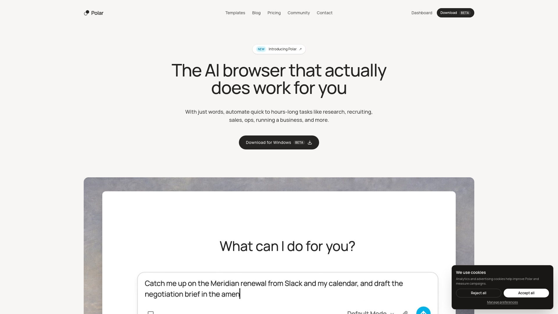 image of Polar: AI Browser