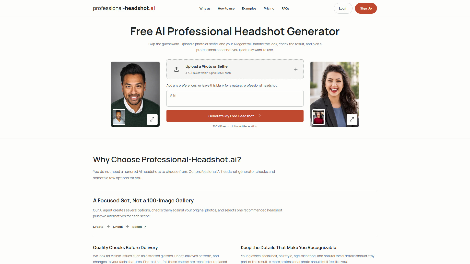 image of Professional Headshot Generator - ai