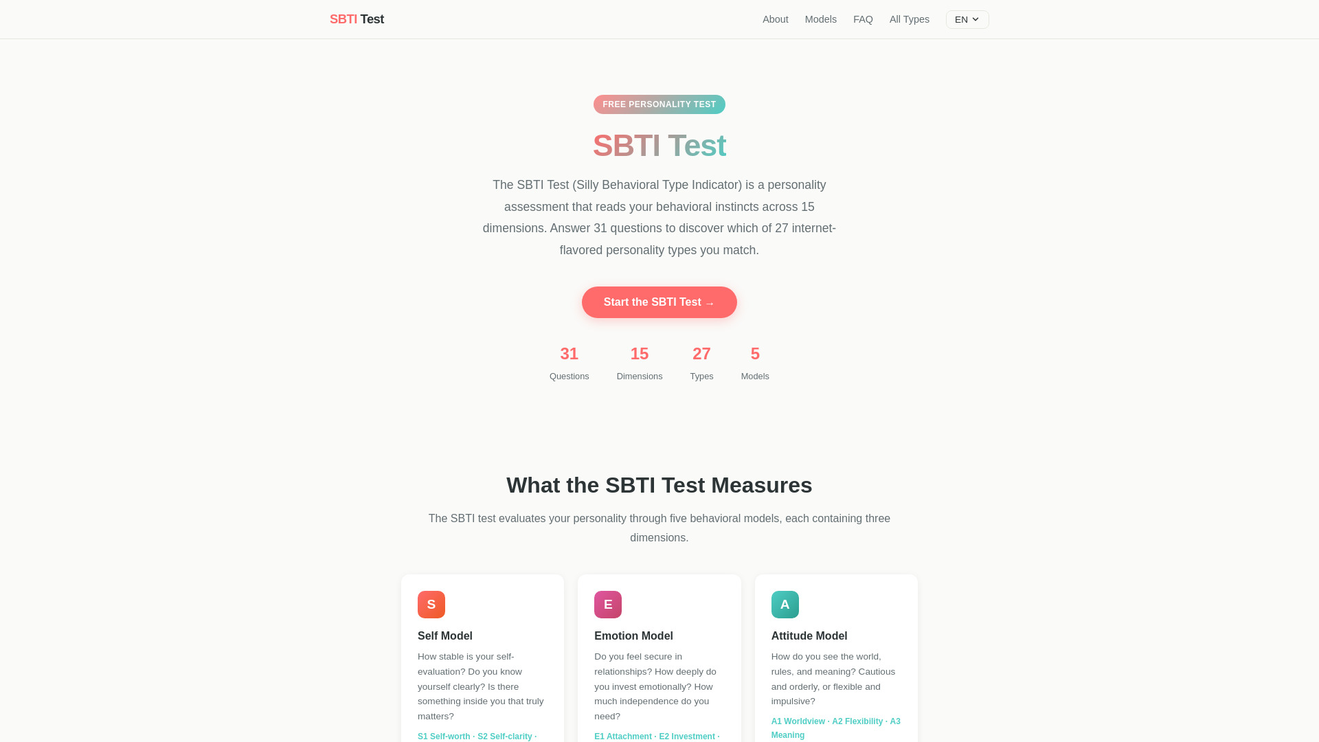 image of sbti test