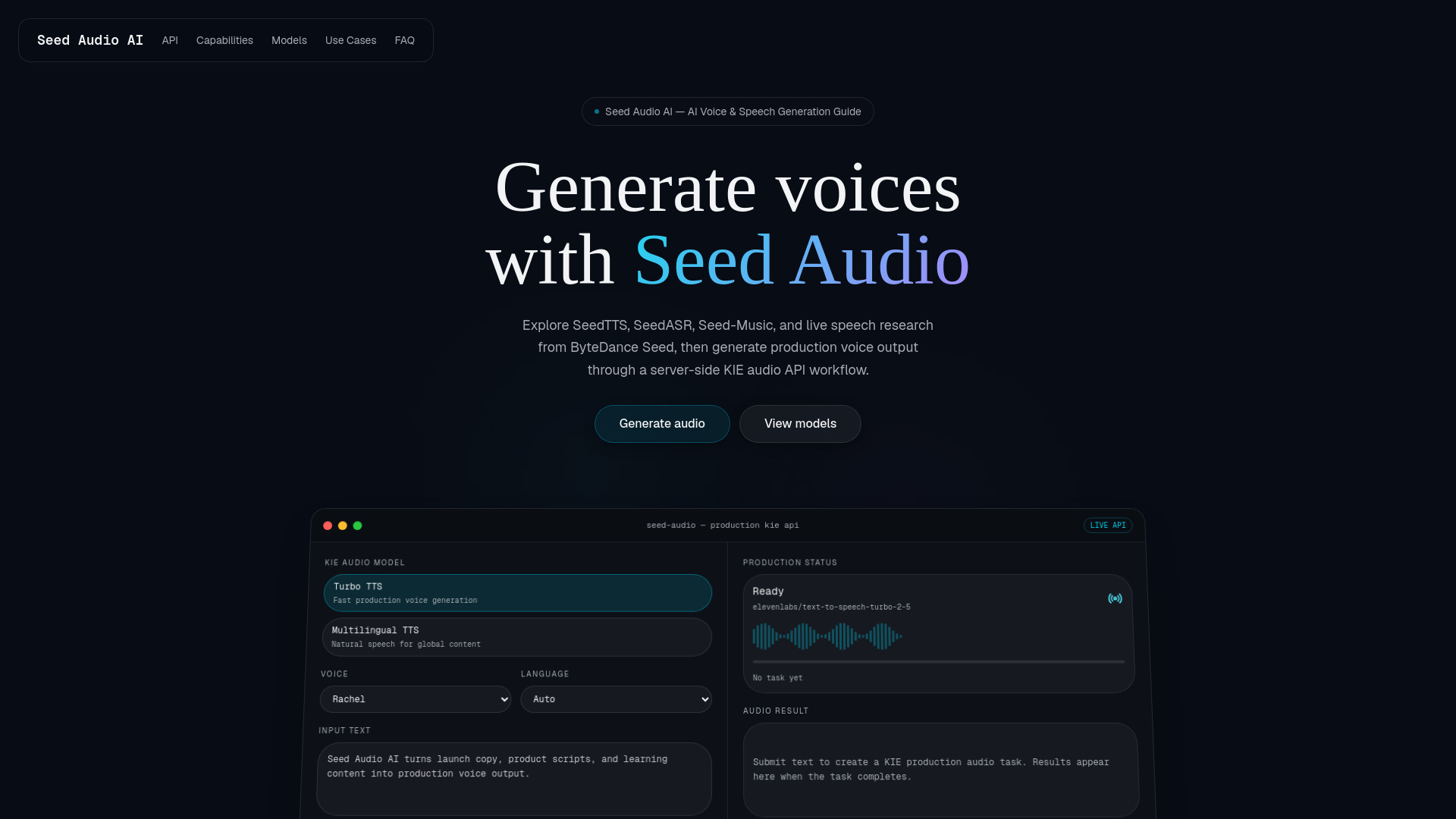 image of Seed Audio