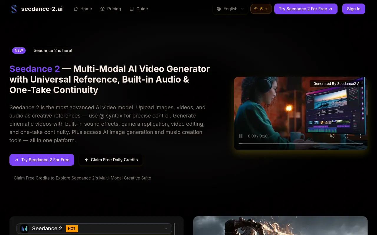 image of Seedance 2 AI