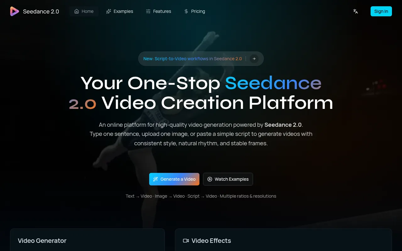 image of Seedance 2.0: AI Video Generator - Official Mode