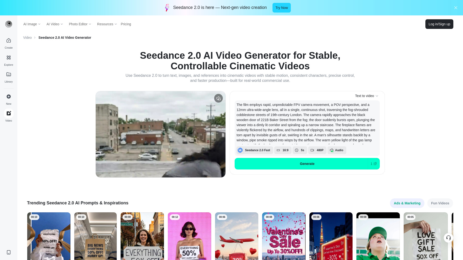 image of Seedance 2.0 AI Video Generator on insMind