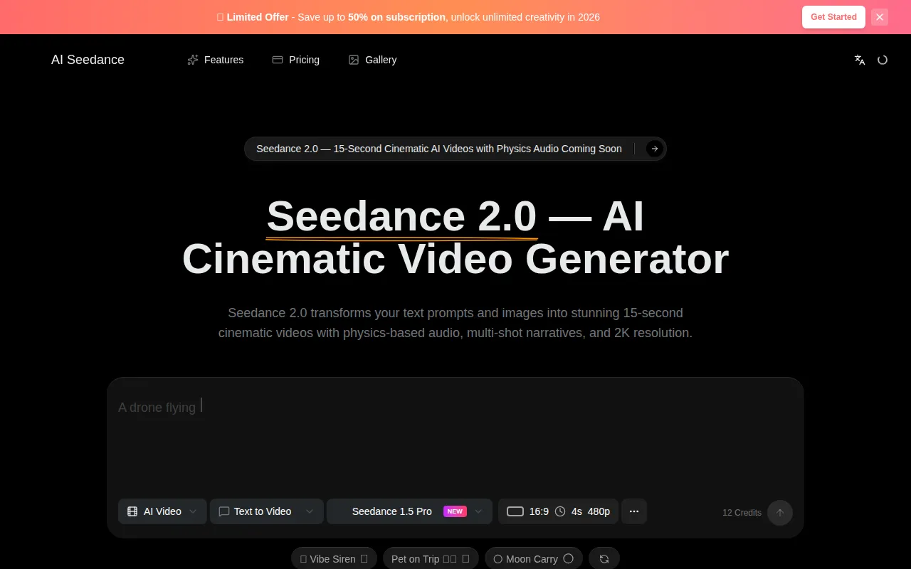 image of Seedance 2.0 - AI Video Generator image of Seedance 2.0 - AI Video Generator