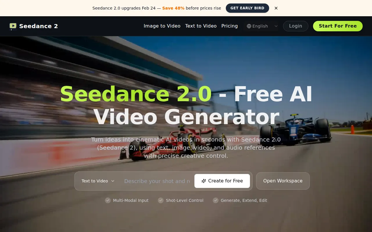 image of Seedance 2.0 - Free AI Video Generator