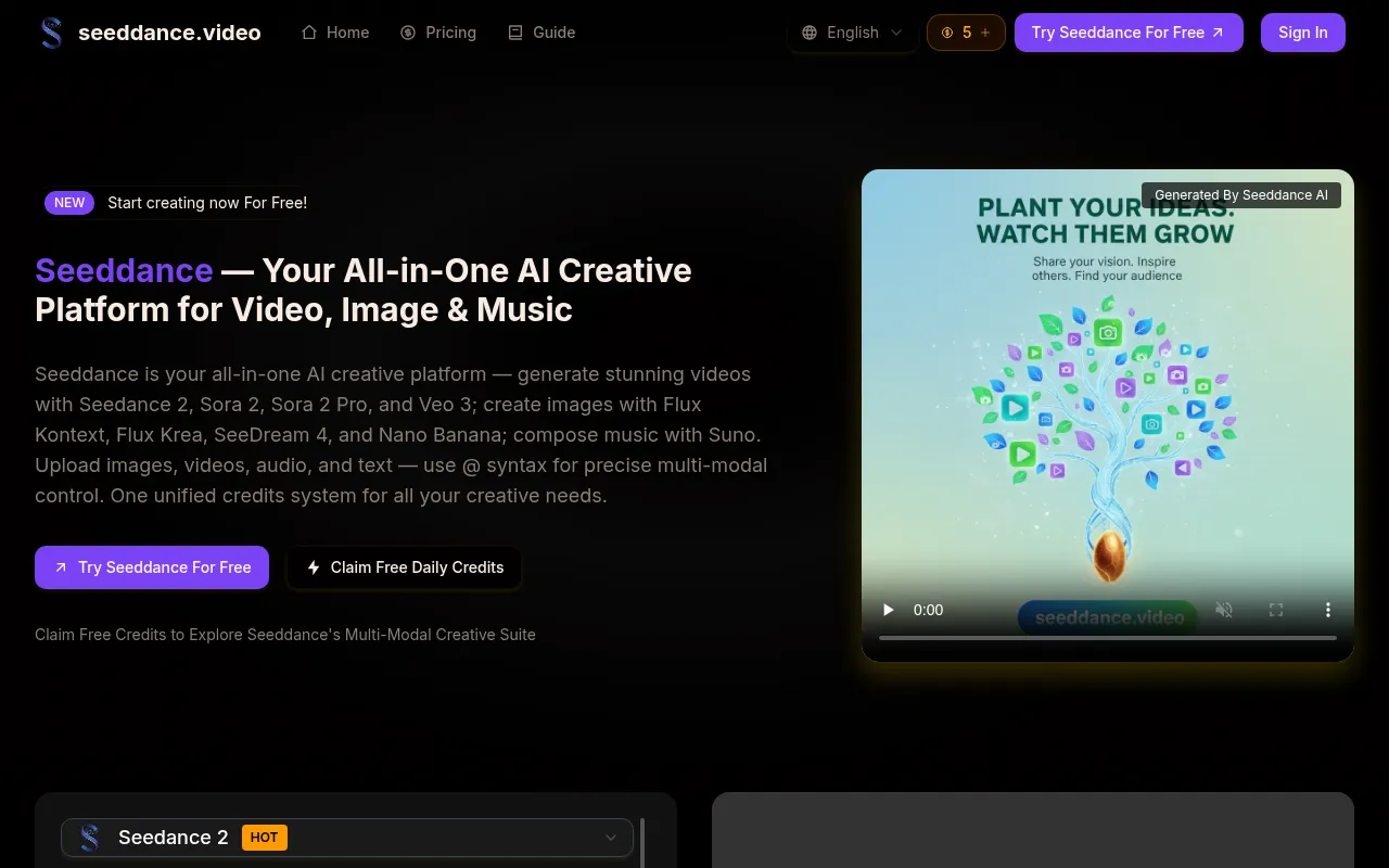 image of Seeddance AI image of Seeddance AI