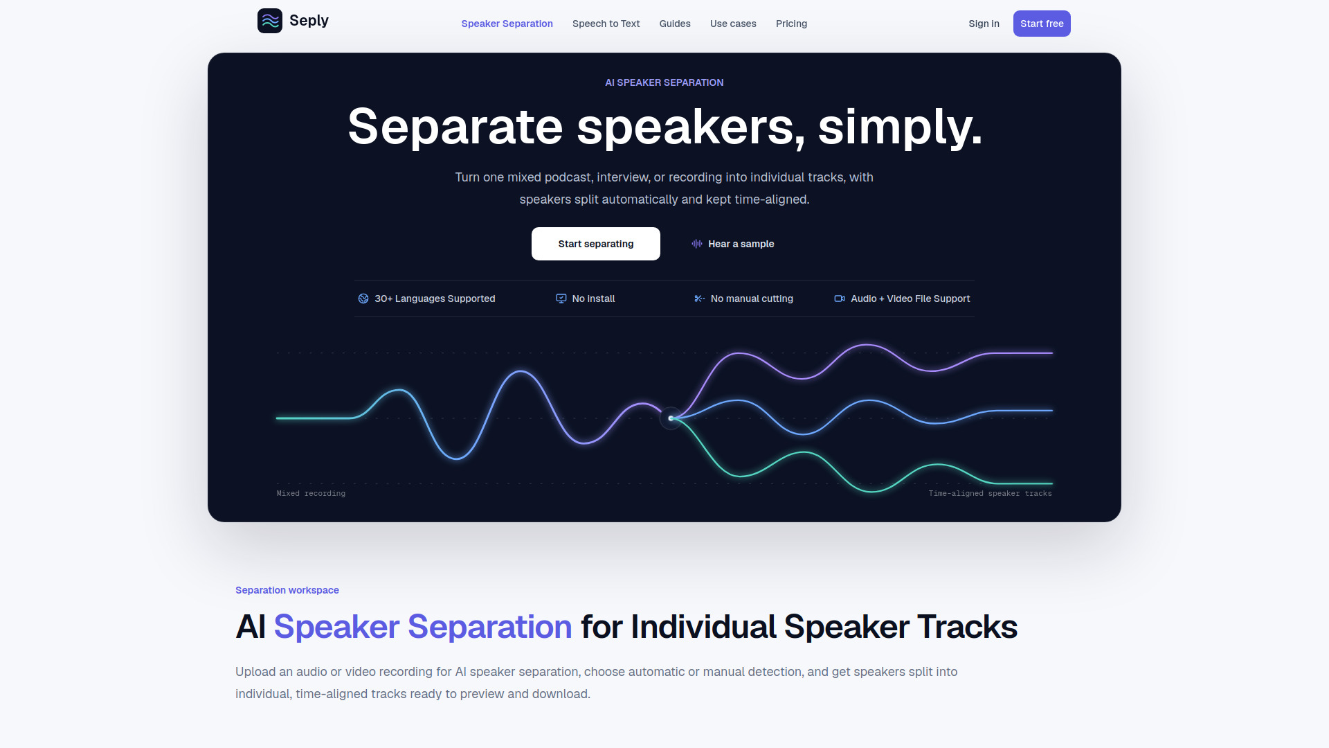 image of Seply Speaker Separation
