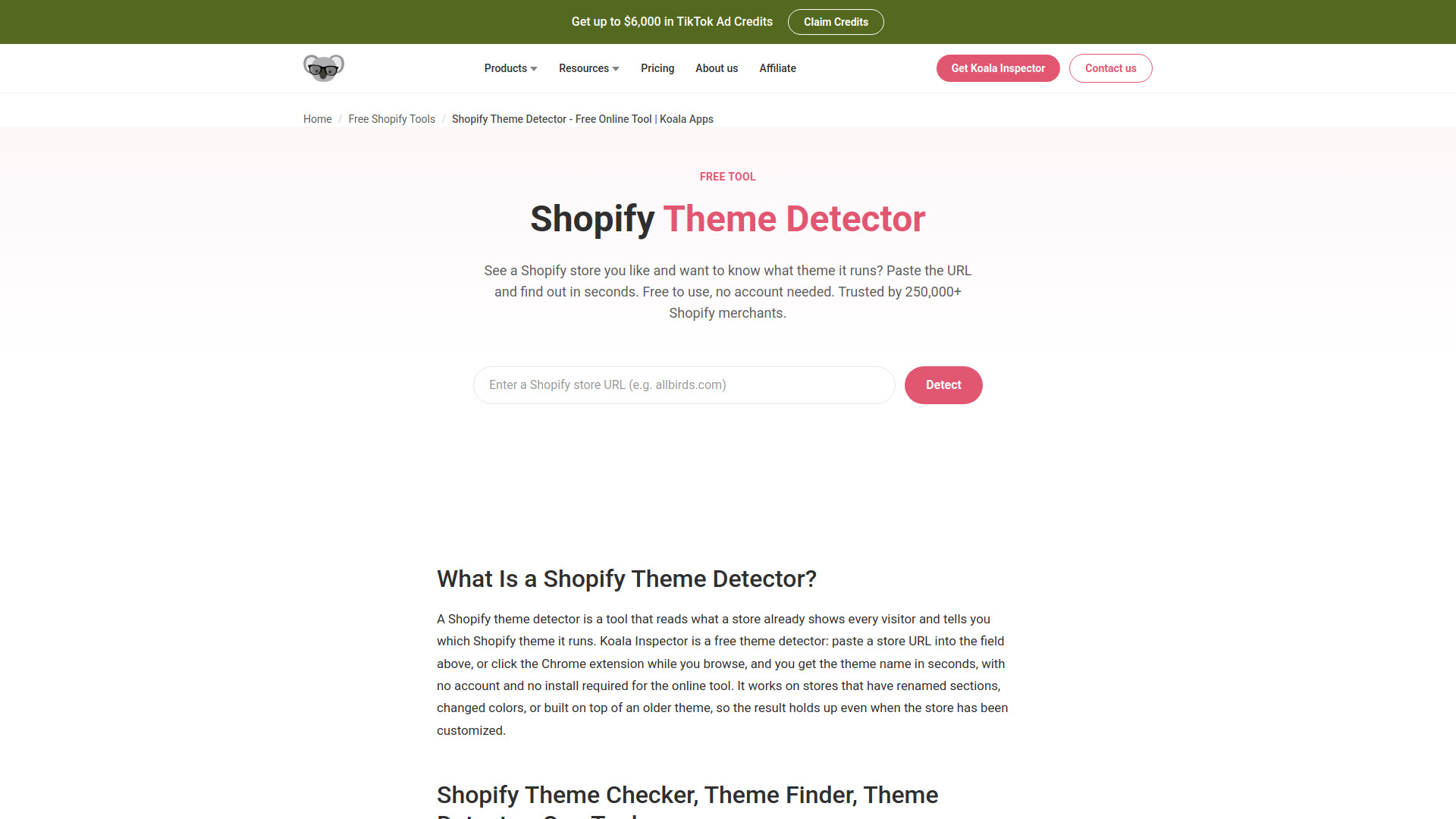 image of Shopify Theme Detector
