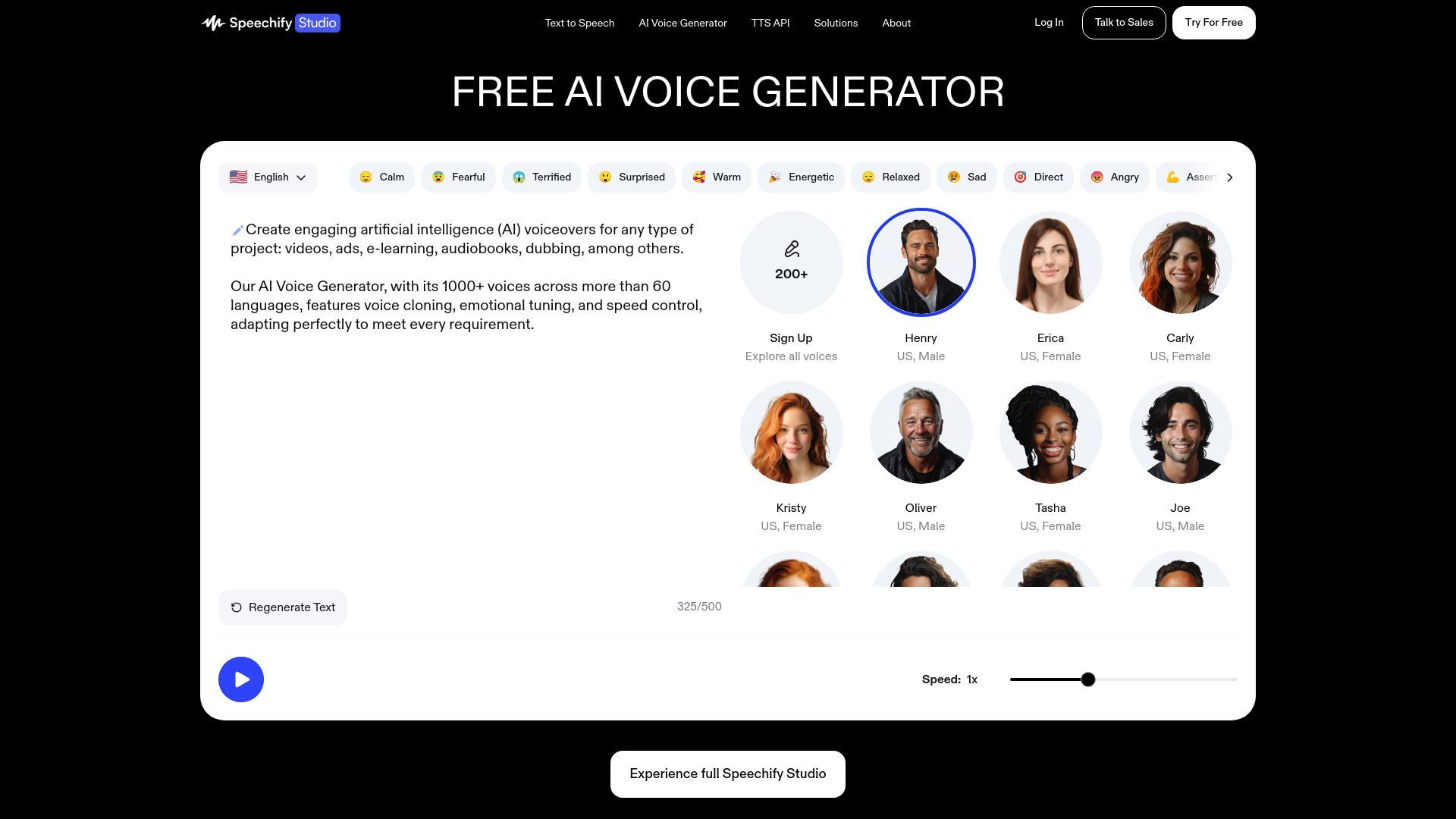 image of Speechify Studio - AI Voice Generator