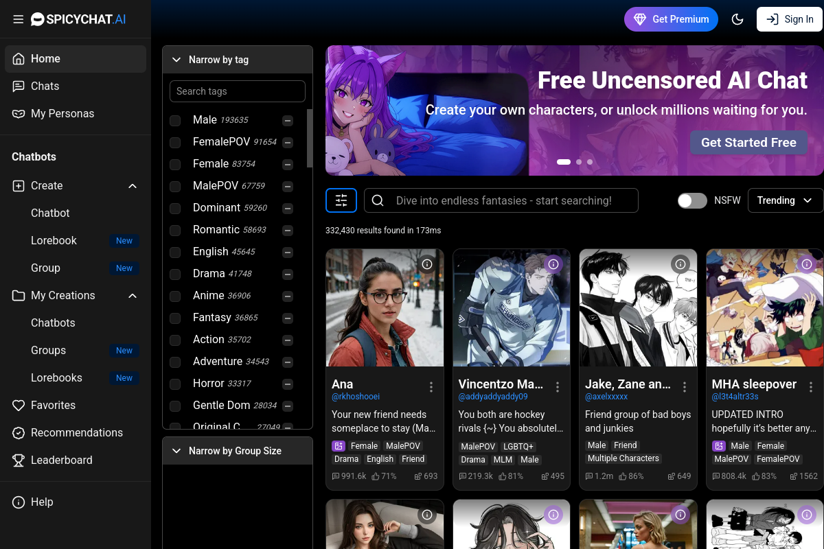 image of SpicyChat AI