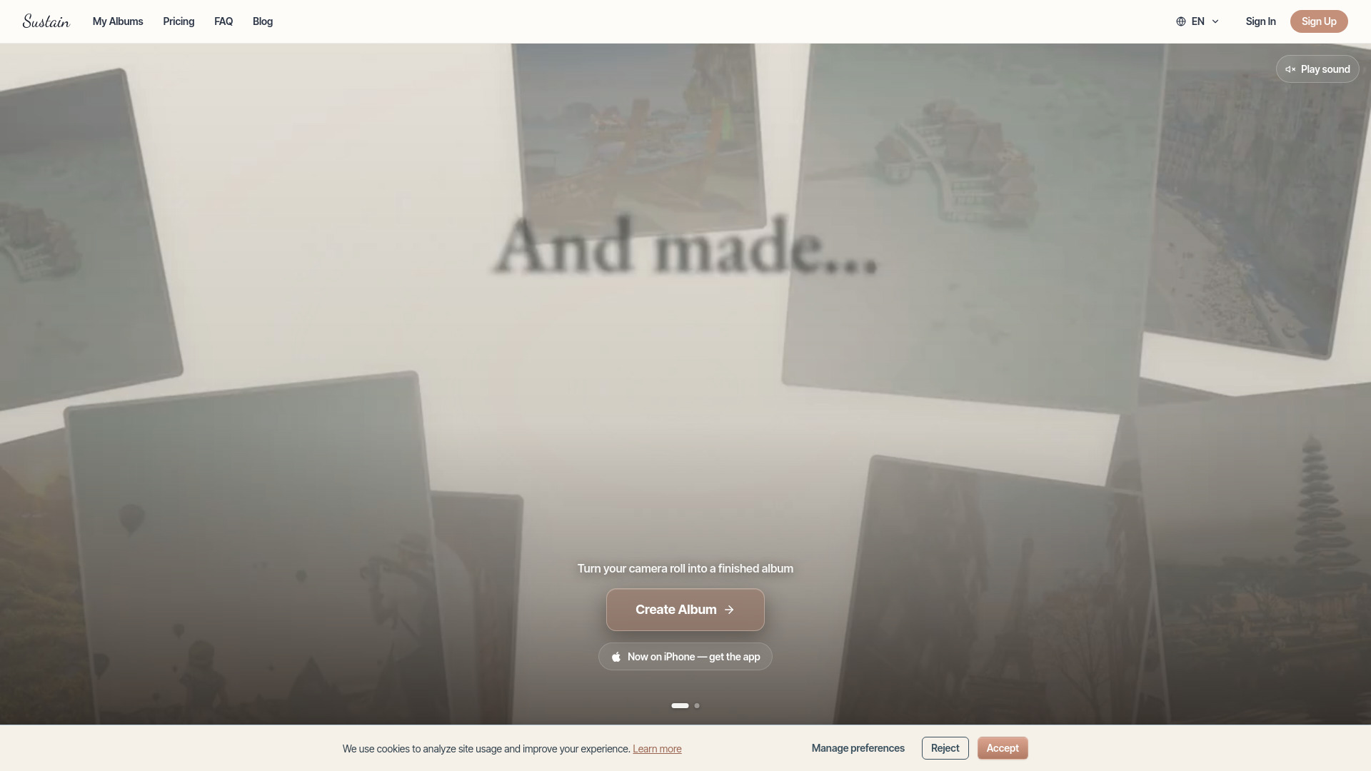 image of Sustain - AI Photo Album Maker.