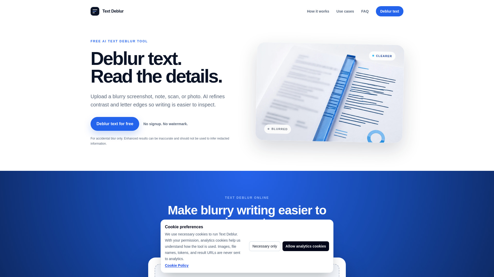 image of Text Deblur