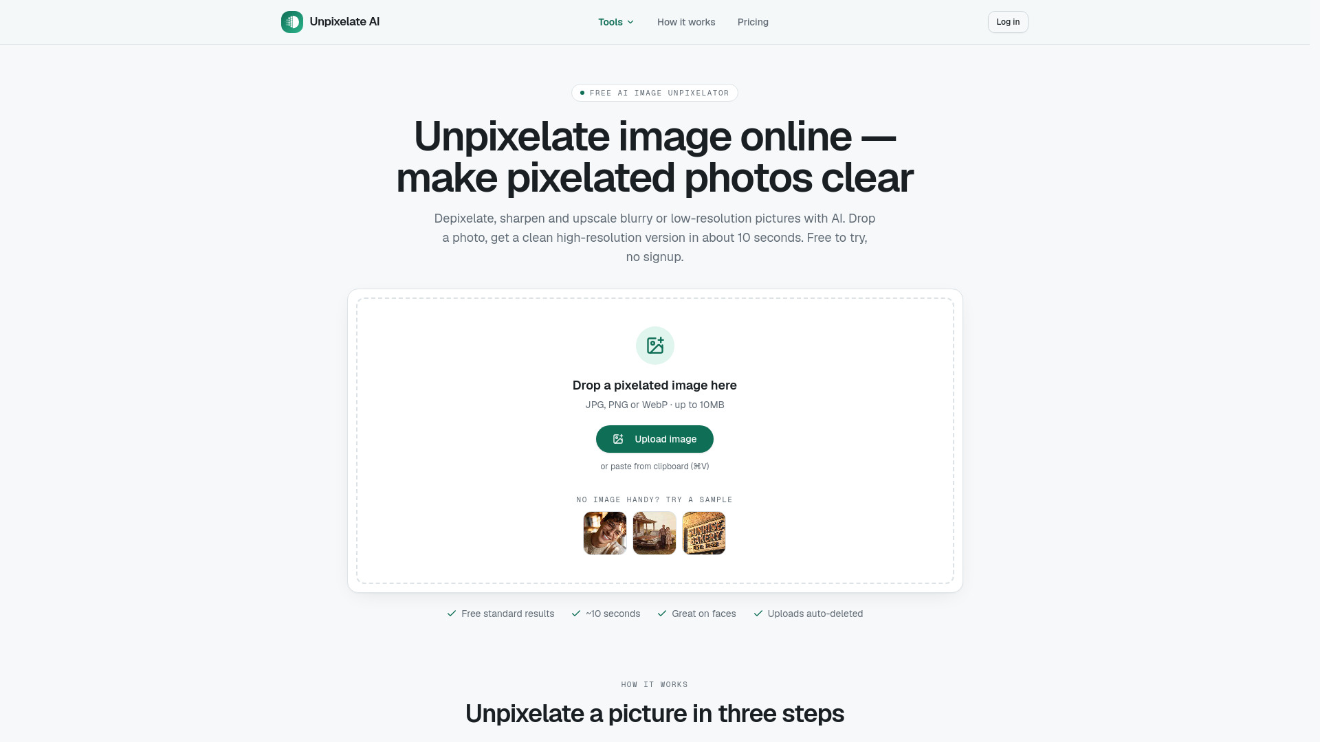 image of Unpixelate AI