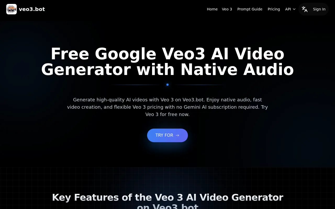 image of Veo3.bot: Free Access to Google Veo 3 AI Video Generation with Native Audio