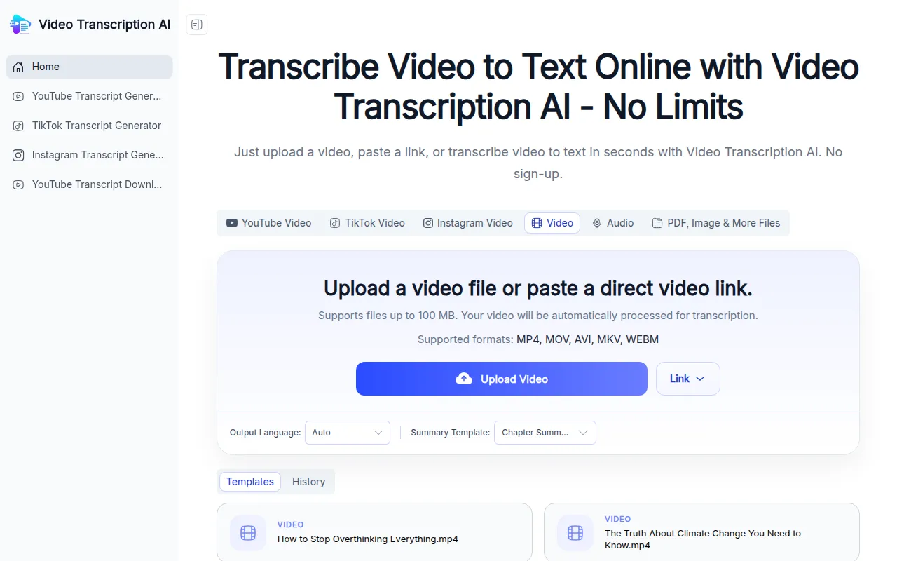 image of Video Transcription AI: Convert Video to Text Online