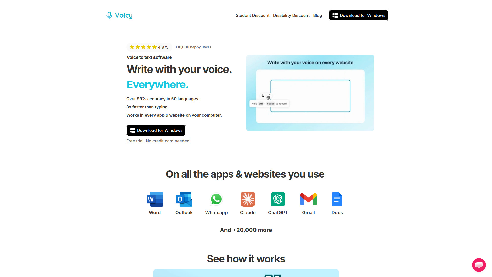 image of Voicy - AI Speech to Text App