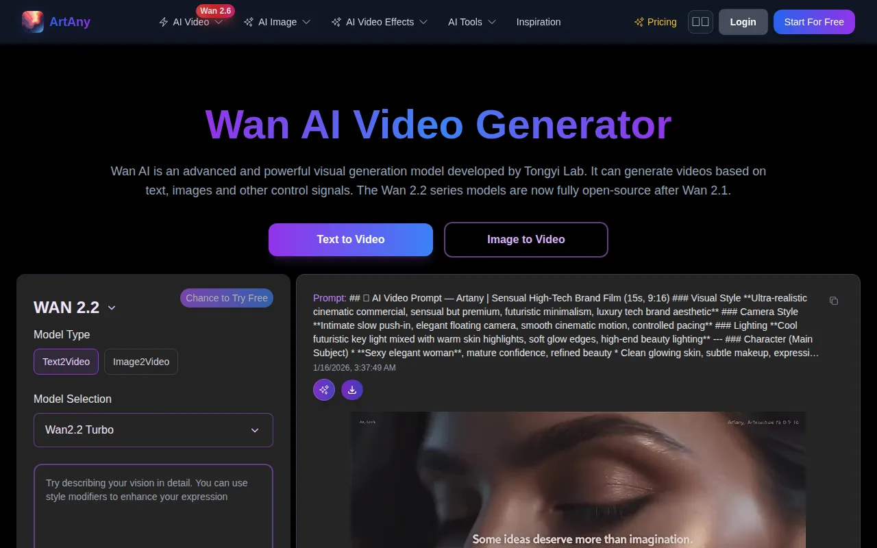 image of Wan AI Video Generator