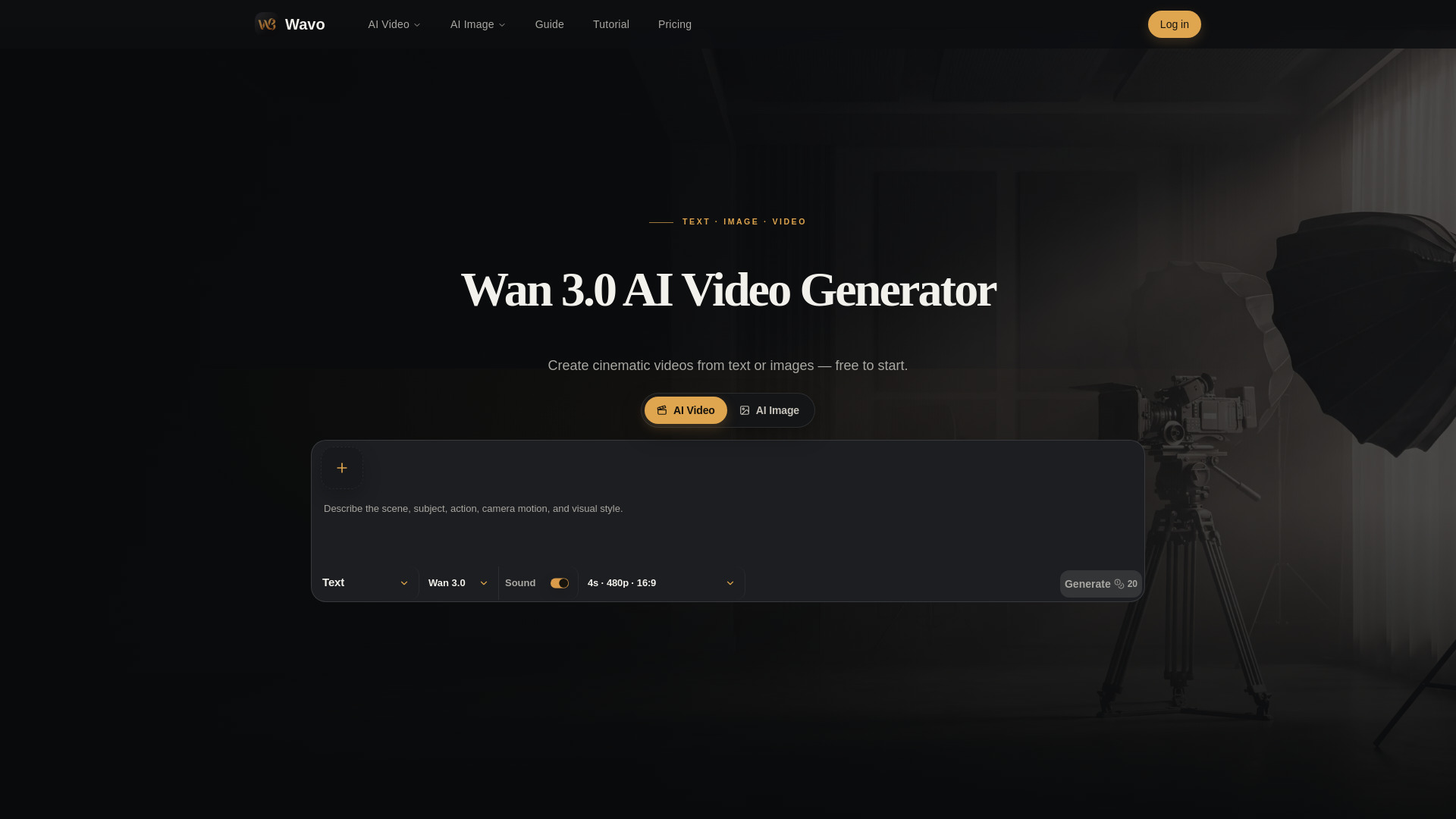 image of Wavo – Wan 3.0 AI Video Generator