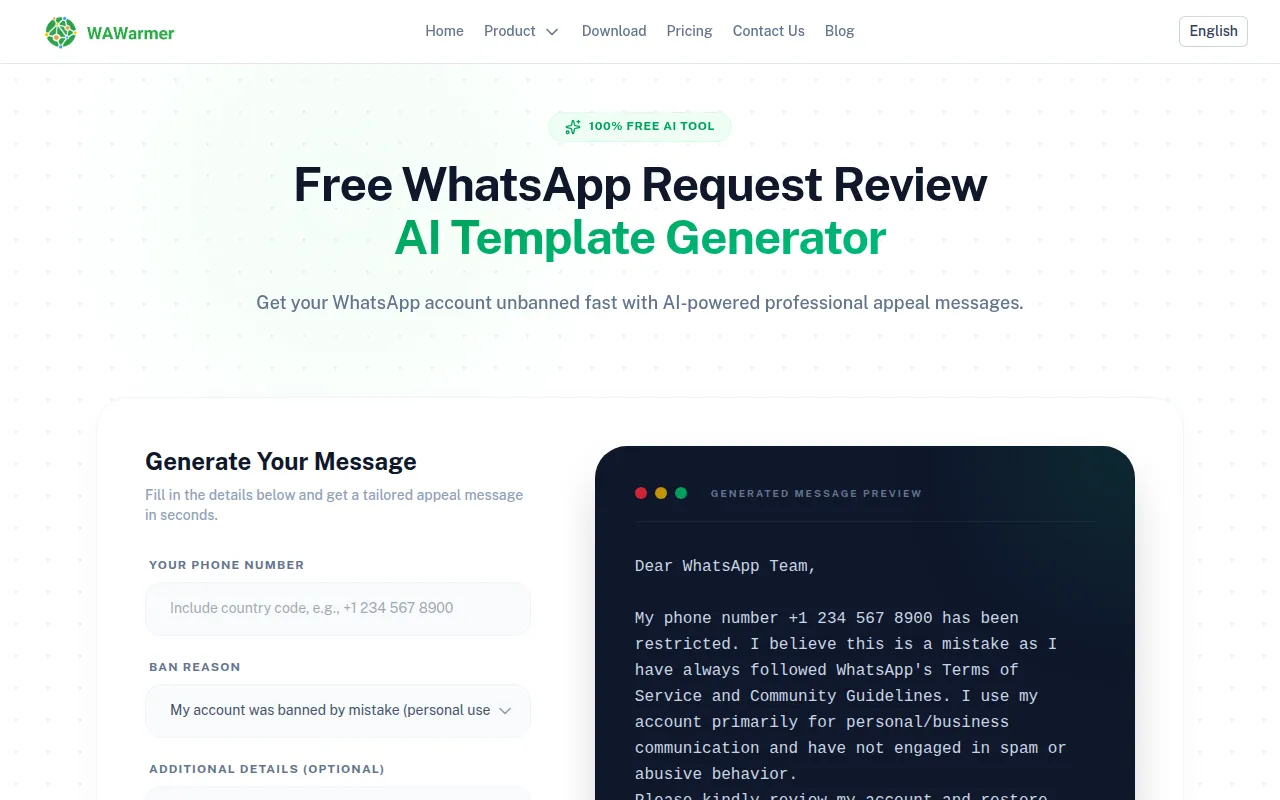 image of WhatsApp unban Tool
