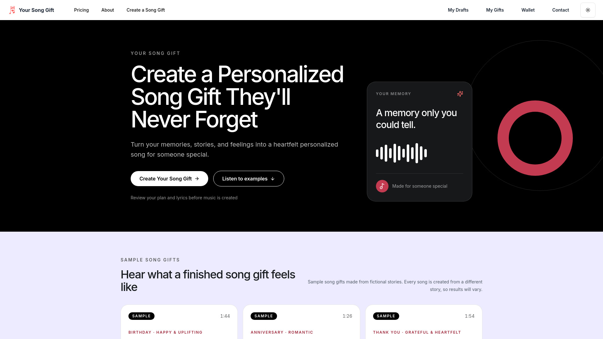 image of Your Song Gift